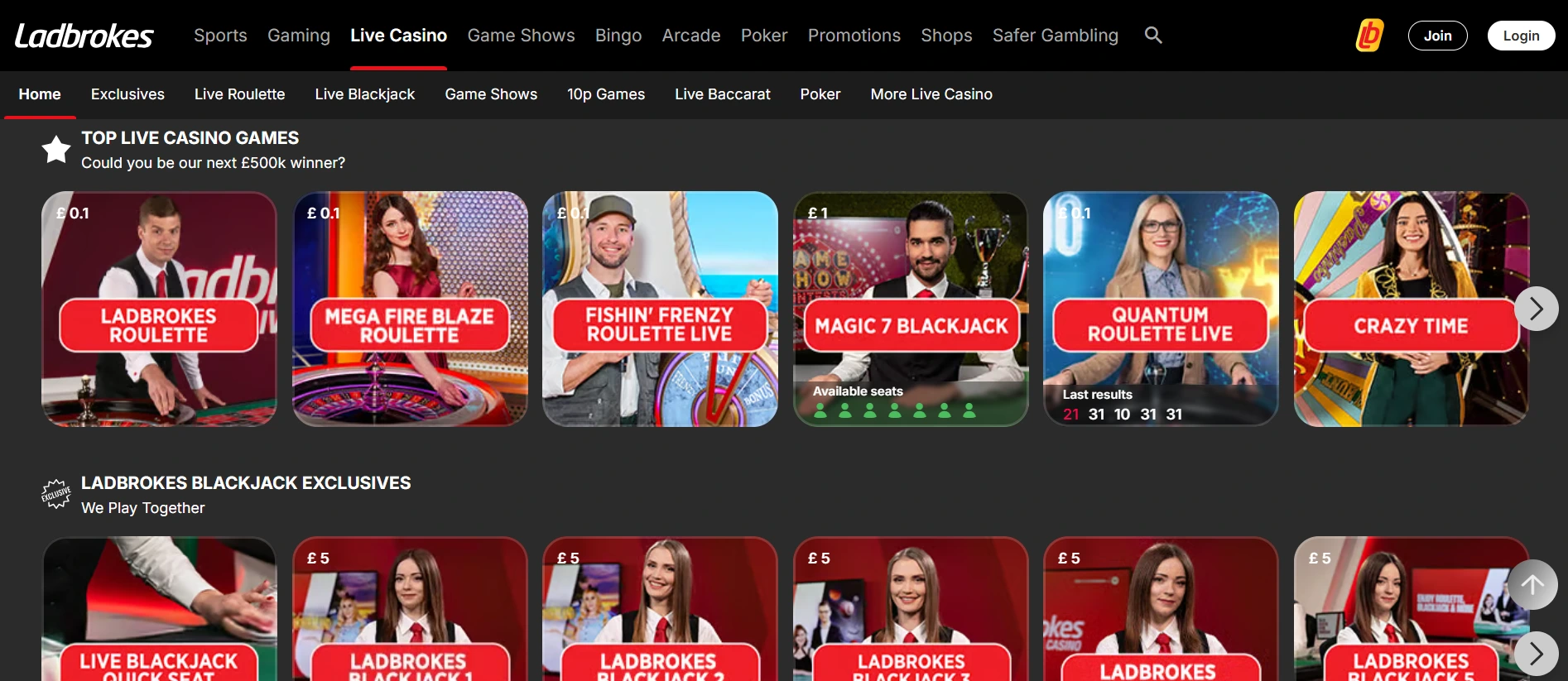 Ladbrokes online casino